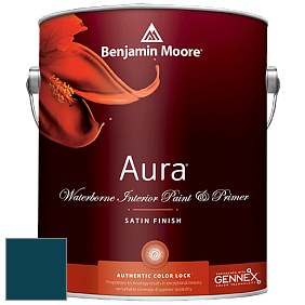 Benjamin Moore Aura 526 Waterborne Interior Satin Finish покрытие цвет RAL 5020 