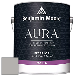 Benjamin Moore Aura 522 Interior Paint - Matte краска цвет 1467 Baltic Gray