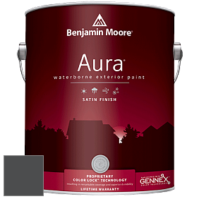 Benjamin Moore Aura 631 Waterborne Exterior Satin Finish краска цвет 1603 Graphite