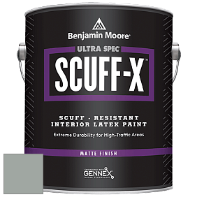 Benjamin Moore 484 Ultra Spec SCUFF-X Interior Matte Finish краска цвет 1579 Greyhound