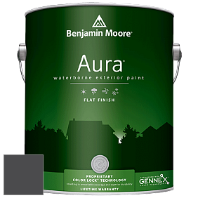 Benjamin Moore Aura 629 Waterborne Exterior Flat Finish краска цвет 1631 Midnight Oil
