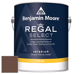 Benjamin Moore 547 Regal Select Waterborne Interior Flat Finish краска цвет 2105-10 Forest Brown