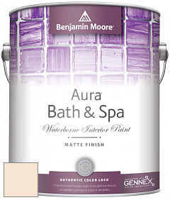 Benjamin Moore Aura 532 Bath & Spa Waterborne Interior Paint Matte Finish краска цвет 913 Windsor Cream