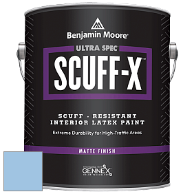Benjamin Moore 484 Ultra Spec SCUFF-X Interior Matte Finish краска цвет 815 Swiss Blue