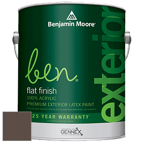 Benjamin Moore Ben 541 Waterborne Exterior Flat Finish краска цвет 2109-10 Classic Brown