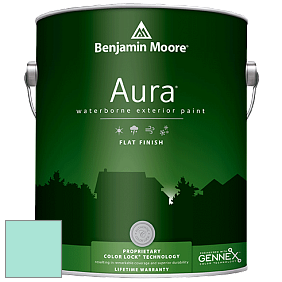 Benjamin Moore Aura 629 Waterborne Exterior Flat Finish краска цвет 654 Harbor Side Teal
