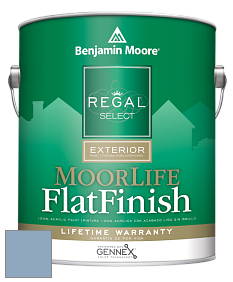 Benjamin Moore W105 Regal Select Exterior Paint-MoorLife Flat Finish краска цвет 830 Harlequin Blue