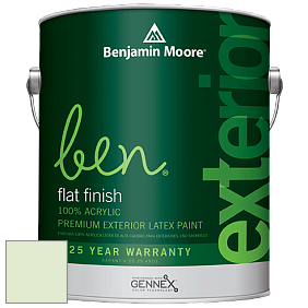 Benjamin Moore Ben 541 Waterborne Exterior Flat Finish краска цвет 547 Mint Julep