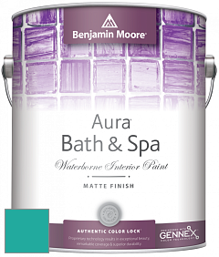 Benjamin Moore Aura 532 Bath & Spa Waterborne Interior Paint Matte Finish краска цвет 664 Poseidon