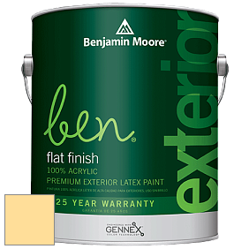 Benjamin Moore Ben 541 Waterborne Exterior Flat Finish краска цвет 2019-50 Lemon Drops