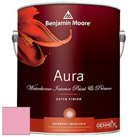 Benjamin Moore Aura 526 Waterborne Interior Satin Finish покрытие цвет 2003-50 Coral Pink