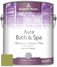 Benjamin Moore Aura 532 Bath & Spa Waterborne Interior Paint Matte Finish краска цвет 406 Huntington Green