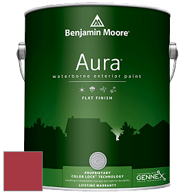 Benjamin Moore Aura 629 Waterborne Exterior Flat Finish краска цвет 2087-10 Neon Red