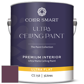 COLOR SMART CS 758 ULTRA CEILING PAINT ультраматовая краска цвет 2075-10 Dark Burgundy