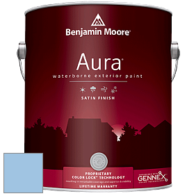 Benjamin Moore Aura 631 Waterborne Exterior Satin Finish краска цвет 815 Swiss Blue