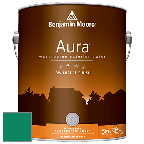 Benjamin Moore Aura 634 Waterborne Exterior Low Lustre Finish краска цвет 2045-20 Lawn Green