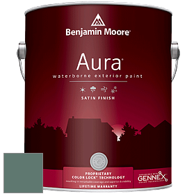 Benjamin Moore Aura 631 Waterborne Exterior Satin Finish краска цвет 685 Verdigris