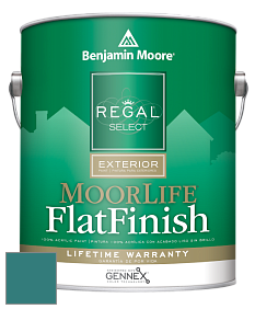 Benjamin Moore W105 Regal Select Exterior Paint-MoorLife Flat Finish краска цвет 742 Largo Teal
