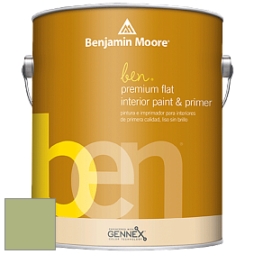 Benjamin Moore Ben W625 Premium Interior Latex Flat краска цвет 543 Woodland Hills Green