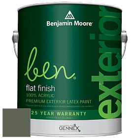 Benjamin Moore Ben 541 Waterborne Exterior Flat Finish краска цвет 469 Backwoods