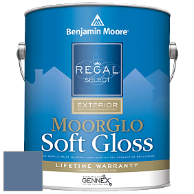 Benjamin Moore W096 Regal Select Exterior Paint-Moor GloSoft Gloss Finish краска цвет 825 Blue Nova