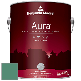 Benjamin Moore Aura 631 Waterborne Exterior Satin Finish краска цвет 601 Juniper Green