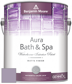 Benjamin Moore Aura 532 Bath & Spa Waterborne Interior Paint Matte Finish краска цвет 1383 Iris Bliss