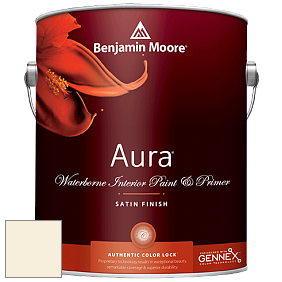 Benjamin Moore Aura 526 Waterborne Interior Satin Finish покрытие цвет 932 Lemon Chiffon