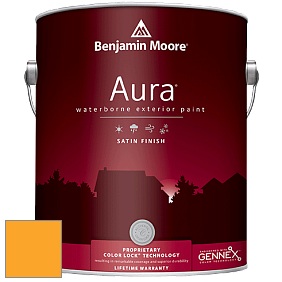 Benjamin Moore Aura 631 Waterborne Exterior Satin Finish краска цвет 2018-30 Citrus Blast