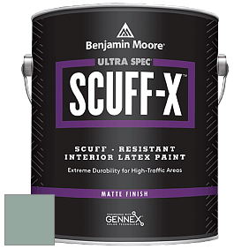 Benjamin Moore 484 Ultra Spec SCUFF-X Interior Matte Finish краска цвет 704 Del Mar Blue