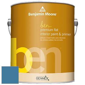 Benjamin Moore Ben W625 Premium Interior Latex Flat краска цвет 804 Chicago Blues