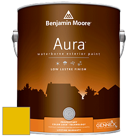 Benjamin Moore Aura 634 Waterborne Exterior Low Lustre Finish краска цвет 2023-10 Yolk