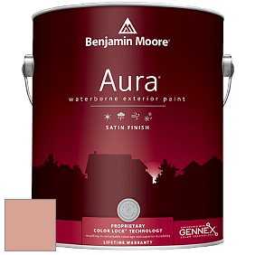 Benjamin Moore Aura 631 Waterborne Exterior Satin Finish краска цвет 046 Salmon Mousse