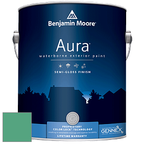 Benjamin Moore Aura 632 Waterborne Exterior Semi-Gloss Finish краска цвет 593 Island Getaway