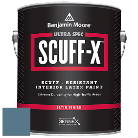 Benjamin Moore 486 Ultra Spec SCUFF-X Interior Satin Finish краска цвет 1665 Mozart Blue