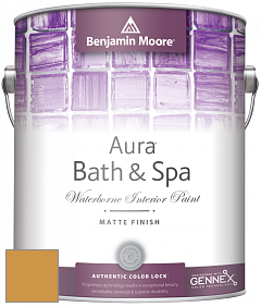 Benjamin Moore Aura 532 Bath & Spa Waterborne Interior Paint Matte Finish краска цвет 203 Fields of Gold