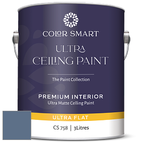 COLOR SMART CS 758 ULTRA CEILING PAINT ультраматовая краска цвет 832 Blue Heron