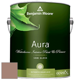 Benjamin Moore Aura 528 Waterborne Interior Semi-gloss Finish краска цвет 2096-40 Gaucho Brown