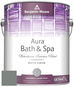 Benjamin Moore Aura 532 Bath & Spa Waterborne Interior Paint Matte Finish краска цвет 1567 Night Train