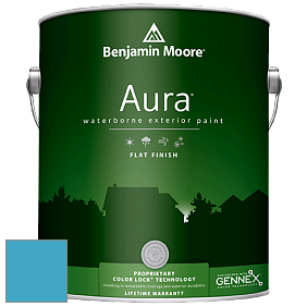Benjamin Moore Aura 629 Waterborne Exterior Flat Finish краска цвет 2059-40 Yosemite Blue
