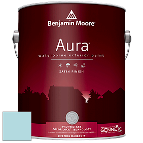 Benjamin Moore Aura 631 Waterborne Exterior Satin Finish краска цвет 2054-60 Old Pickup Blue