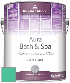 Benjamin Moore Aura 532 Bath & Spa Waterborne Interior Paint Matte Finish краска цвет NCS S 1055-B90G 