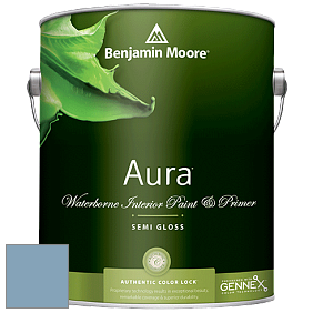 Benjamin Moore Aura 528 Waterborne Interior Semi-gloss Finish краска цвет 838 Denim Wash