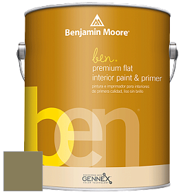Benjamin Moore Ben W625 Premium Interior Latex Flat краска цвет 496 Chopped Dill