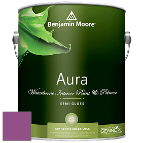 Benjamin Moore Aura 528 Waterborne Interior Semi-gloss Finish краска цвет 2074-30 Twilight Magenta