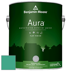 Benjamin Moore Aura 629 Waterborne Exterior Flat Finish краска цвет 607 Albuquerque Teal