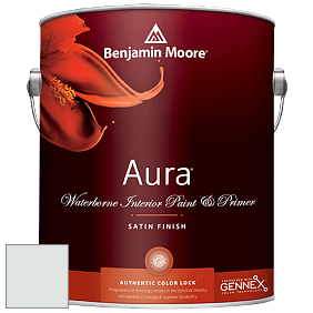 Benjamin Moore Aura 526 Waterborne Interior Satin Finish покрытие цвет 874 Fanfare