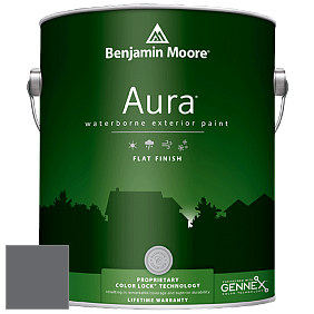 Benjamin Moore Aura 629 Waterborne Exterior Flat Finish краска цвет 1616 Stormy Sky