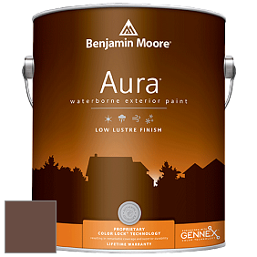 Benjamin Moore Aura 634 Waterborne Exterior Low Lustre Finish краска цвет 2098-10 Barrel Brown