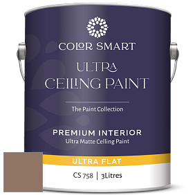 COLOR SMART CS 758 ULTRA CEILING PAINT ультраматовая краска цвет 1028 Spanish Brown